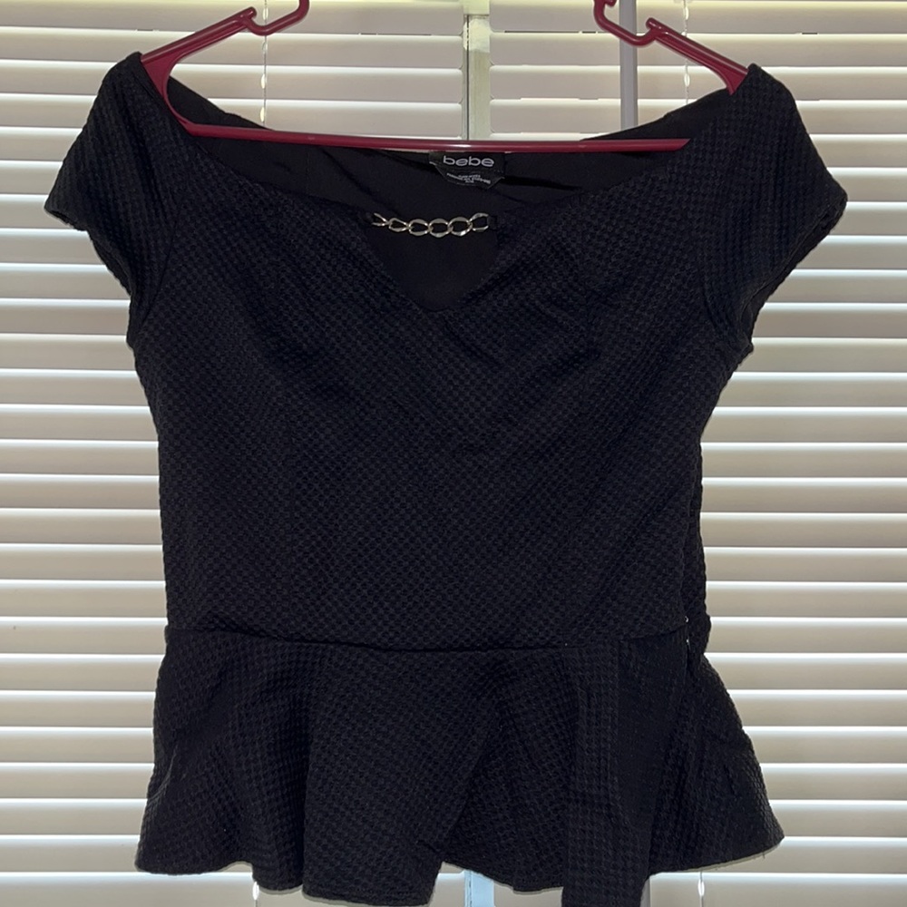 Bebe off the shoulder top